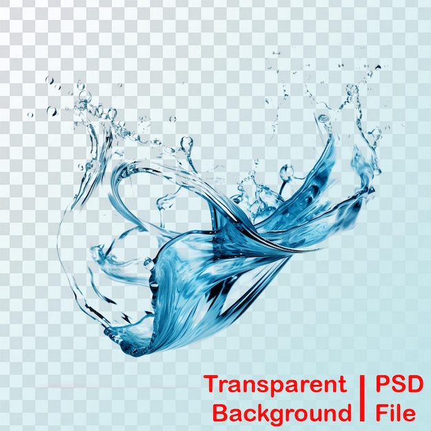 PSD hd quality transparent water splash image