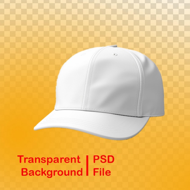 PSD immagine di cappello bianco trasparente di qualità hd