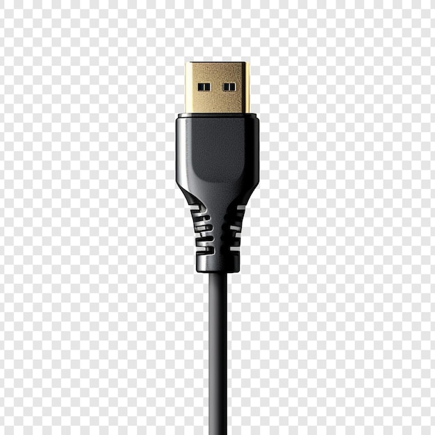 PSD hdmi cable isolated on transparent background