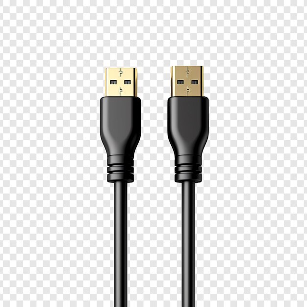 PSD hdmi cable isolated on transparent background