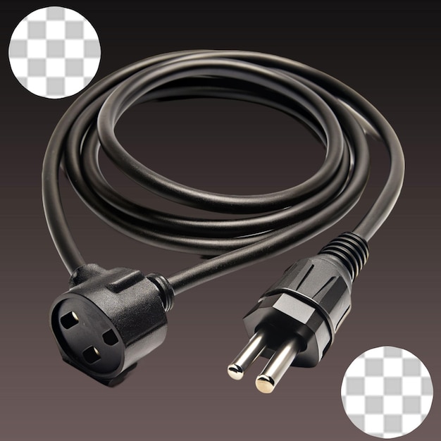 PSD hdmi cable on transparent background