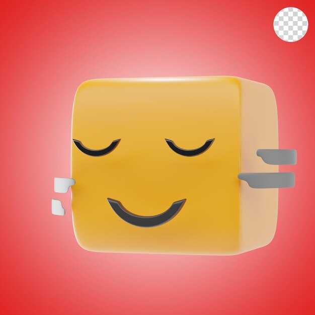 head shaking emoji 3d icon and illustration