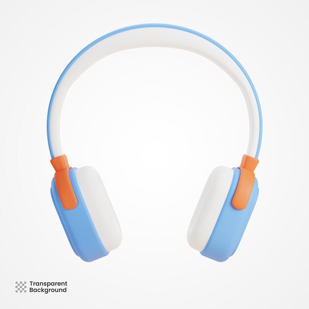 headphone 3d cartoon illustration