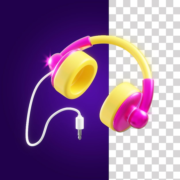 Headphone 3d icon