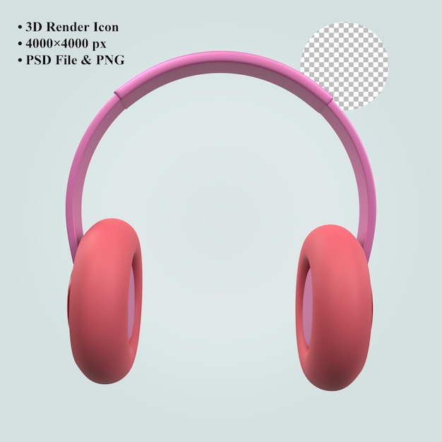 Headphone 3D icon