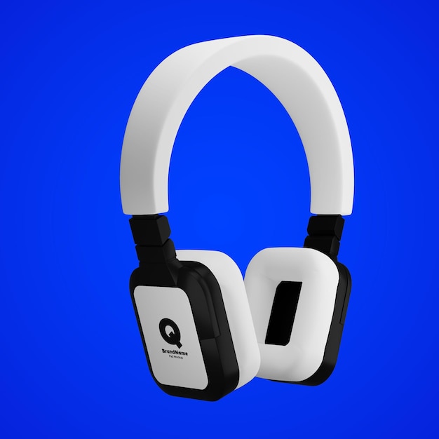 Headphone Square 3D mockup