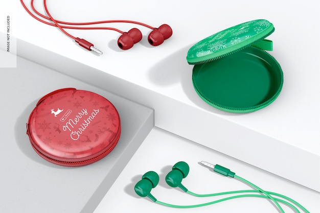 headphones boxes with zipper mockup 02