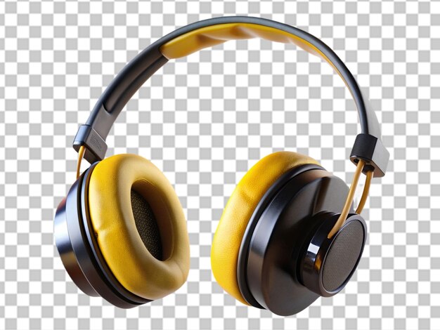 PSD headphones isolated on transparent background