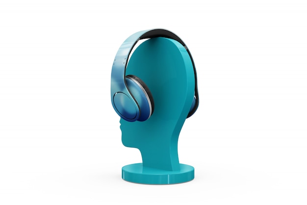 headphones mock-up isolated