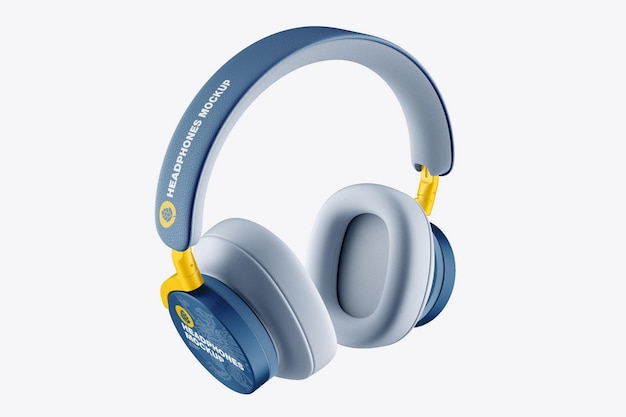 Headphones mockup half side view