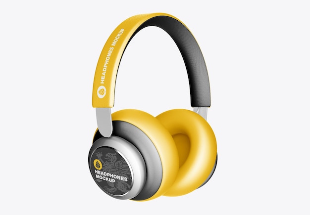 PSD headphones mockup half side view