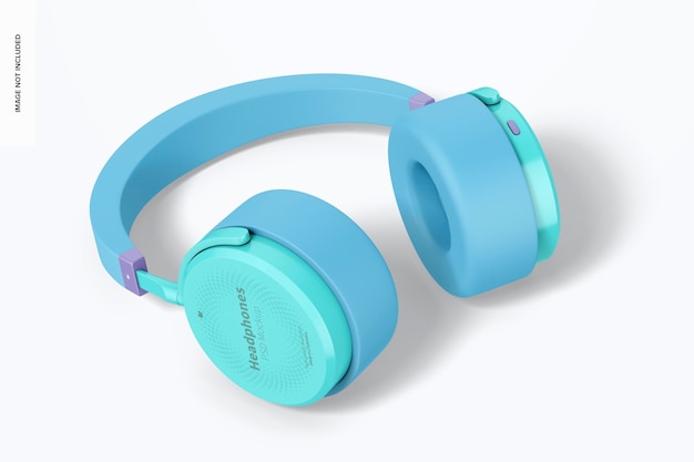 Headphones mockup, left view