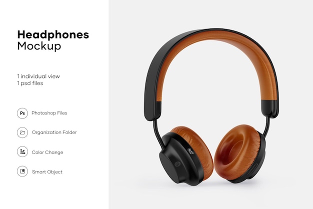 PSD headphones mockup