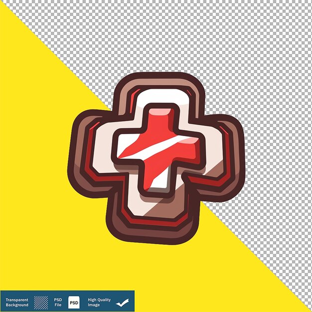 PSD heal icon 2d cartoon rpg style transparent background png psd