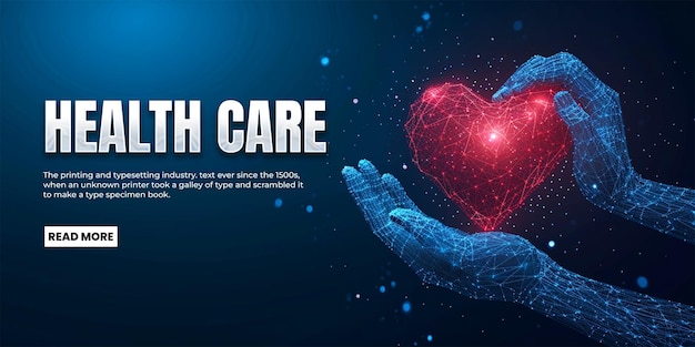 PSD health care web banner design background