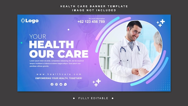 PSD Шаблон веб-баннера healthcare_web