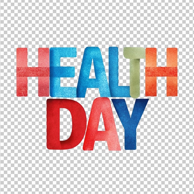 health day lettering text png