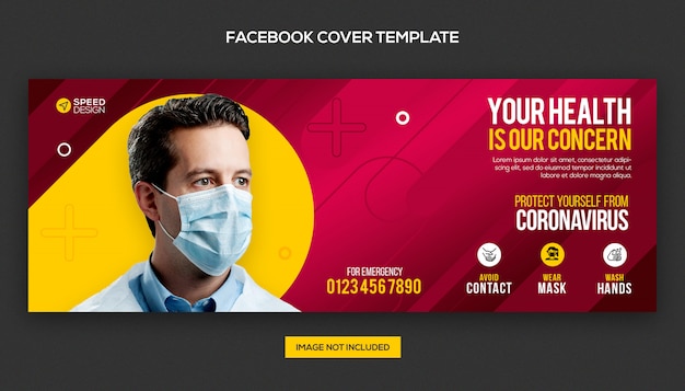 Health facebook cover design template