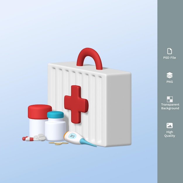 Health Medical Kit Emergency 3d