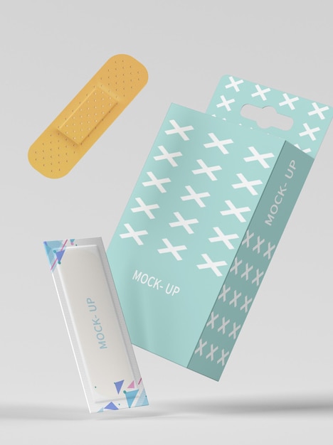 PSD health plaster packaging mockup