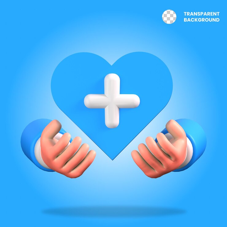 PSD иллюстрация 3d-иконки здравоохранения