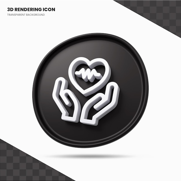 PSD healthcare 3d rendering icon