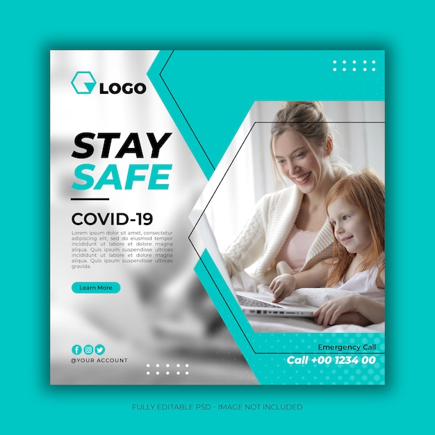 Healthcare banner with coronavirus prevention theme