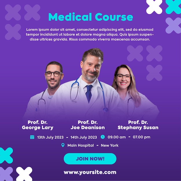 PSD healthcare course social media template