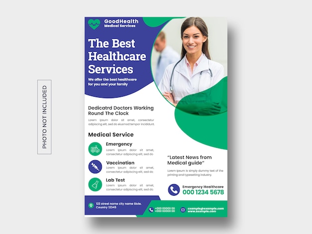 Healthcare and medical flyer template