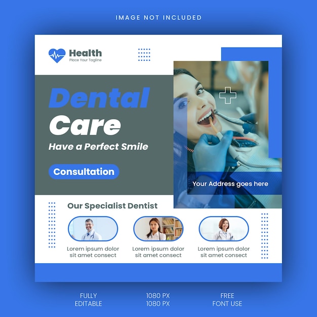 healthcare and medical  health social media post banner template
