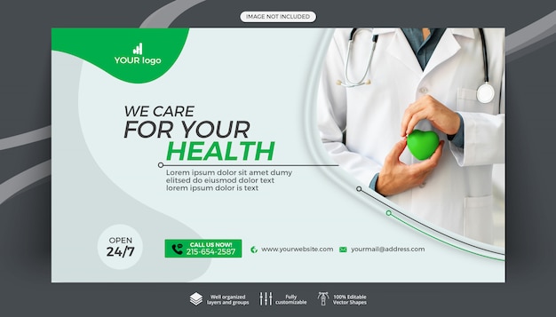 Healthcare medical web banner template