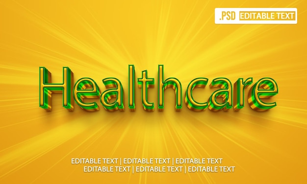 Healthcare text style effect