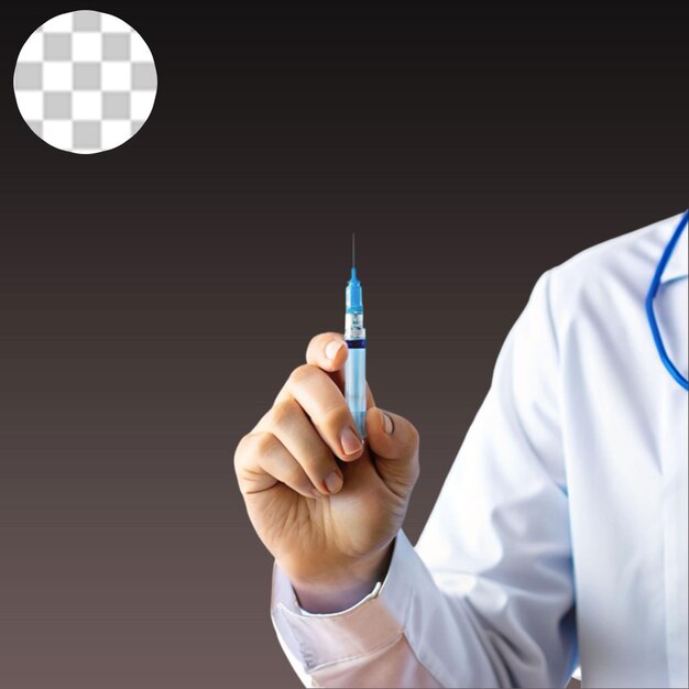 PSD healthcare worker crop view healthcare practitioner holding stethoscope healthcare on transparent background