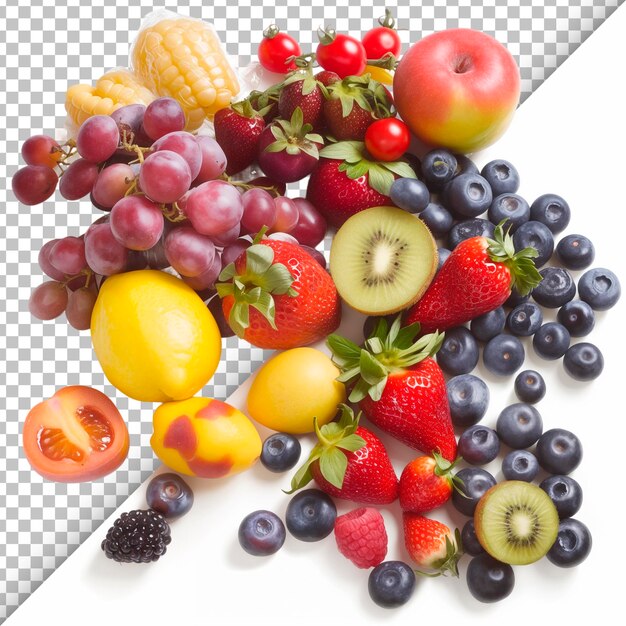 PSD healthfocused food on transparent background