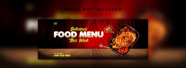 PSD healthfood menu social media banner omslagontwerp