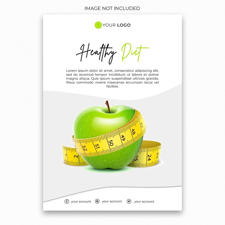 Healthy Diet poster template theme