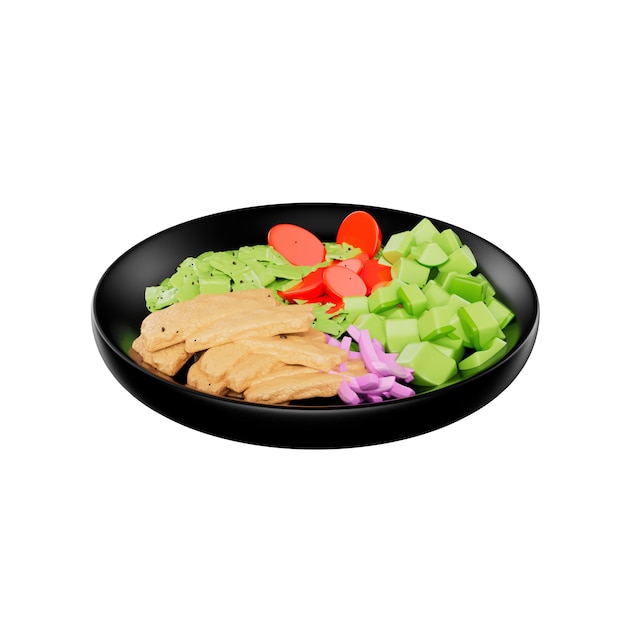 健康食品の 3 D イラストレーション