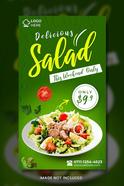 PSD healthy food banner template