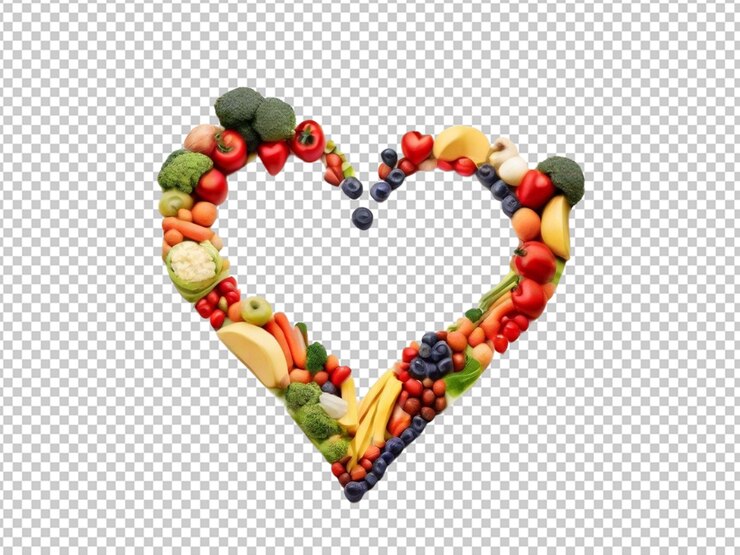 PSD healthy food in heart and cholesterol diet concept