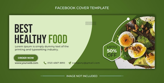 PSD healthy food menu social media banner post