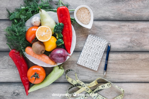 Healthy food mockup