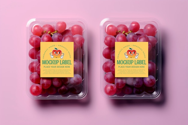 PSD healthy food packaging mockup