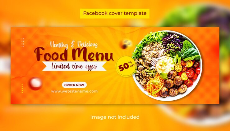 Healthy food sale social media facebook and Instagram cover design