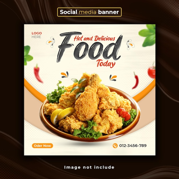 건강 식품 소셜 미디어 홍보 및 Instagram 배너 포스트 디자인 템플릿