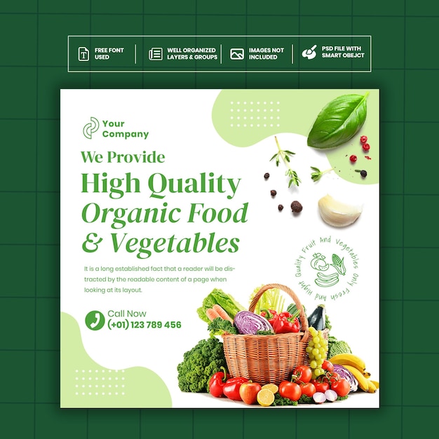 Healthy Food Social Media Template