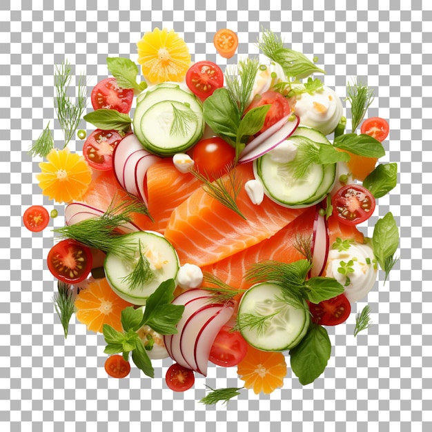 PSD healthy food on transparent background