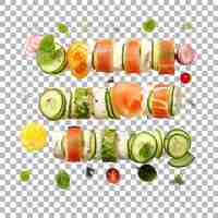 PSD healthy food on transparent background