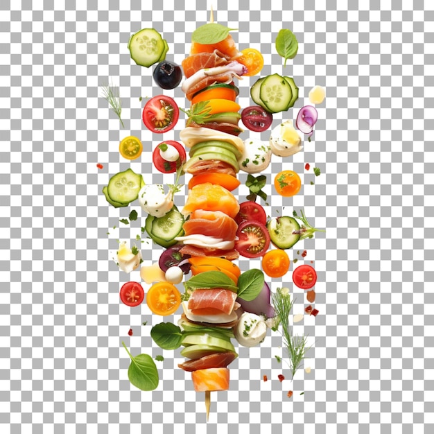 PSD healthy food on transparent background