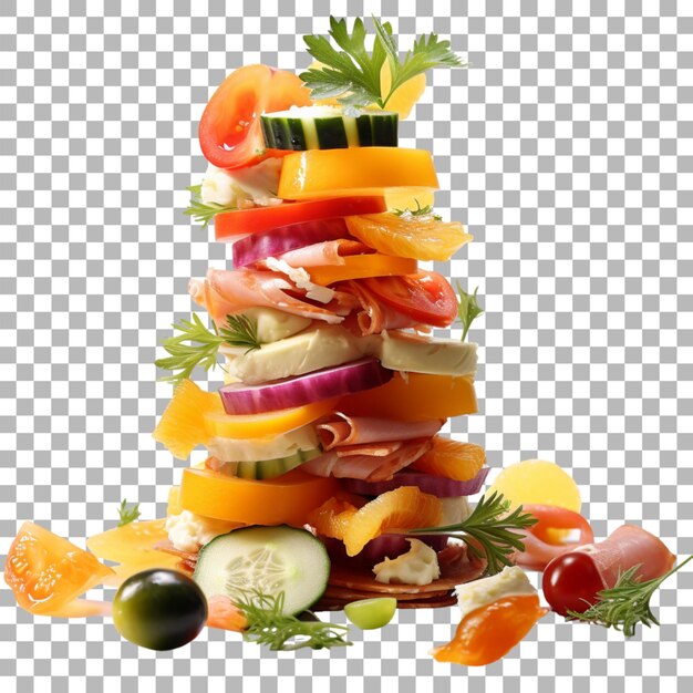 PSD healthy food on transparent background