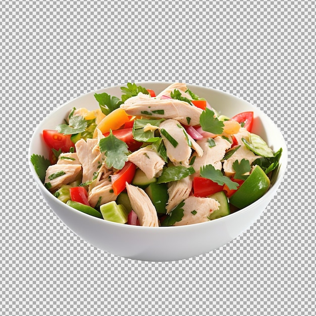 healthy green salad with chicken salad